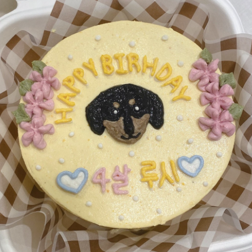 [콩콩상점] 강아지 얼굴 그려주는 맞춤 케이크