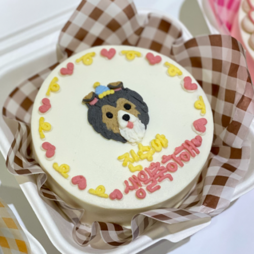 [콩콩상점] 강아지 얼굴 그려주는 맞춤 케이크