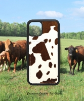 calf hair cow leather case (coffee)